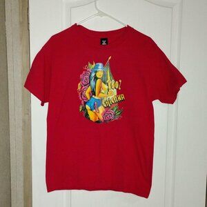 Vintage 80's 100%Chicana women's red short sleeve T-shirt size M